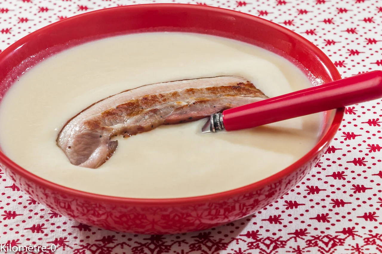 Soupe de chou fleur au lard
