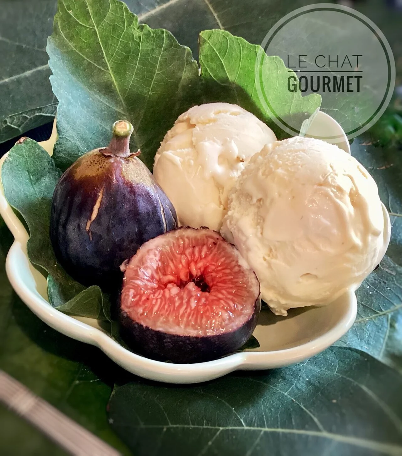 Glace au miel et à la feuille de figuier