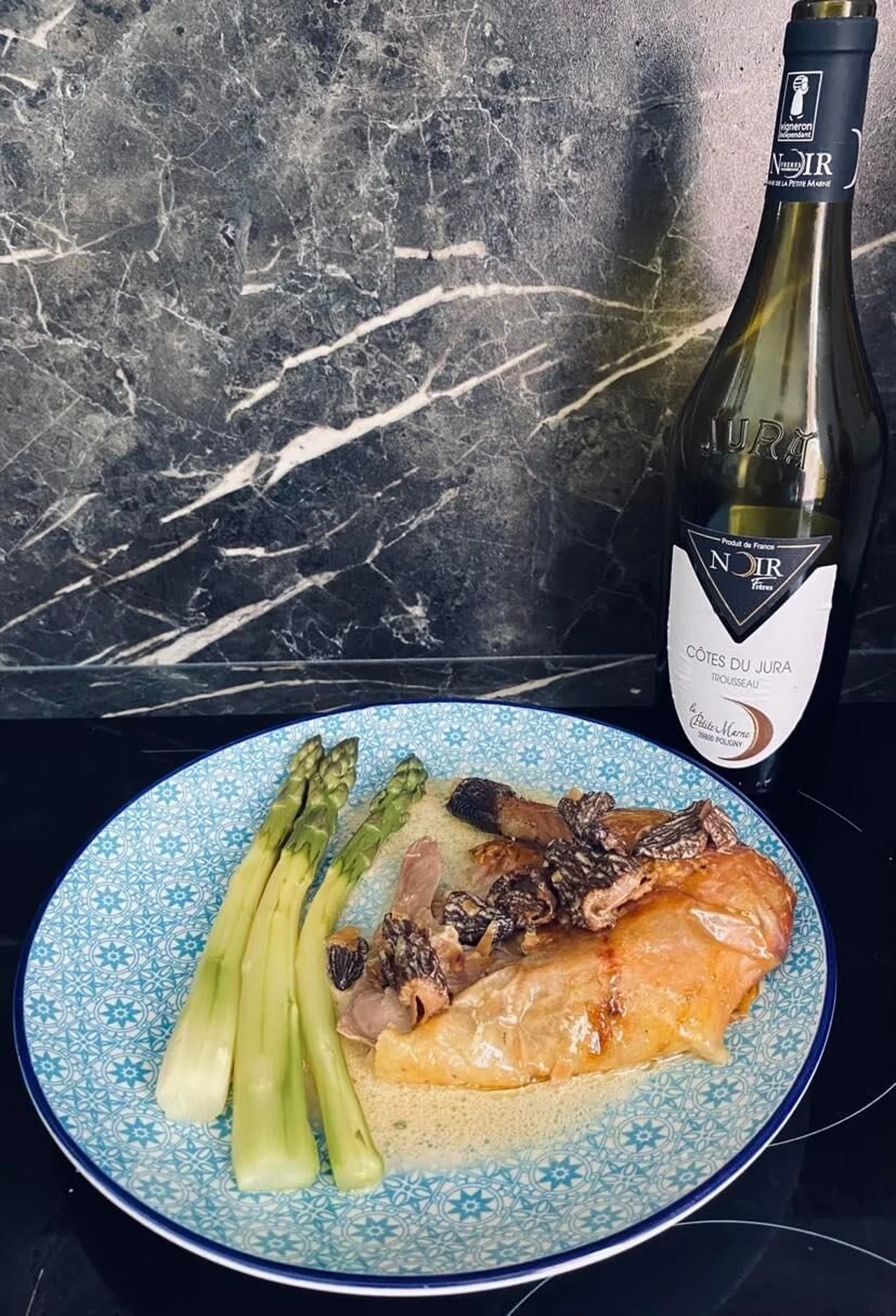 Pintade, sauce aux morilles