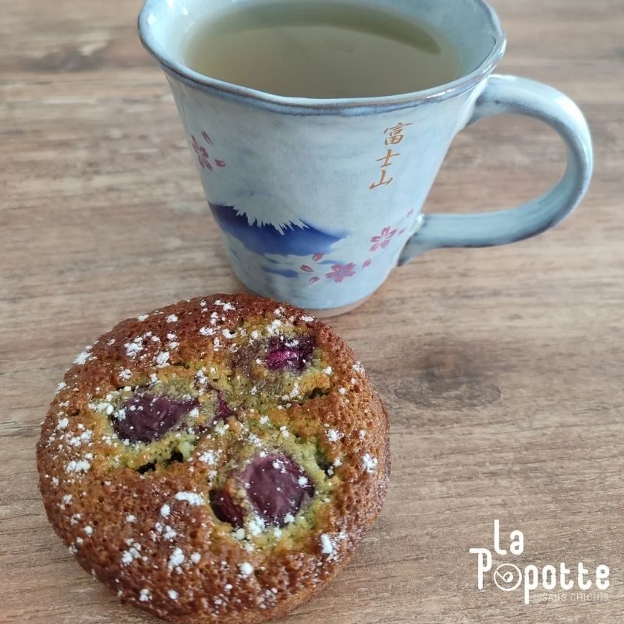Moelleux cerise et thé matcha