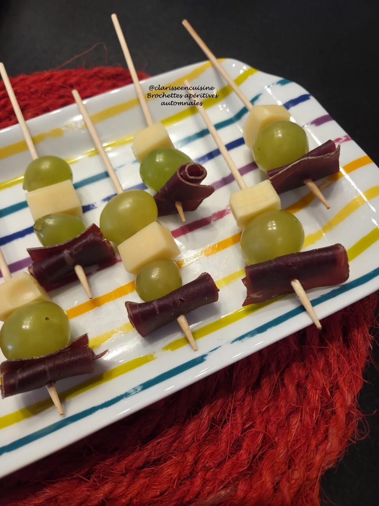 Brochettes apéritives automnales