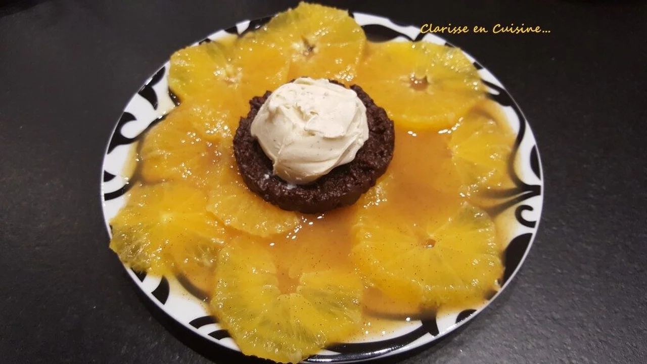 Carpaccio d'oranges au Cointreau et spéculoos
