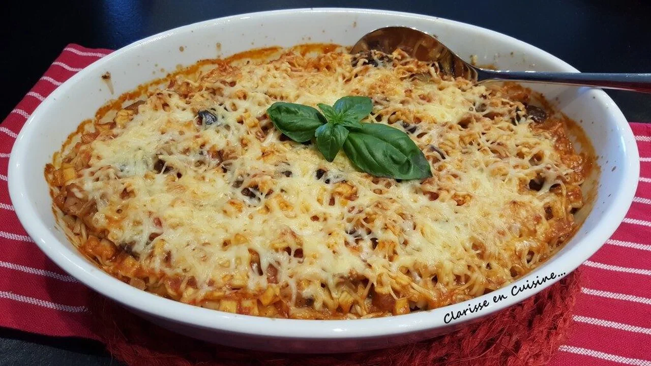 Gratin de crozets aux aubergines