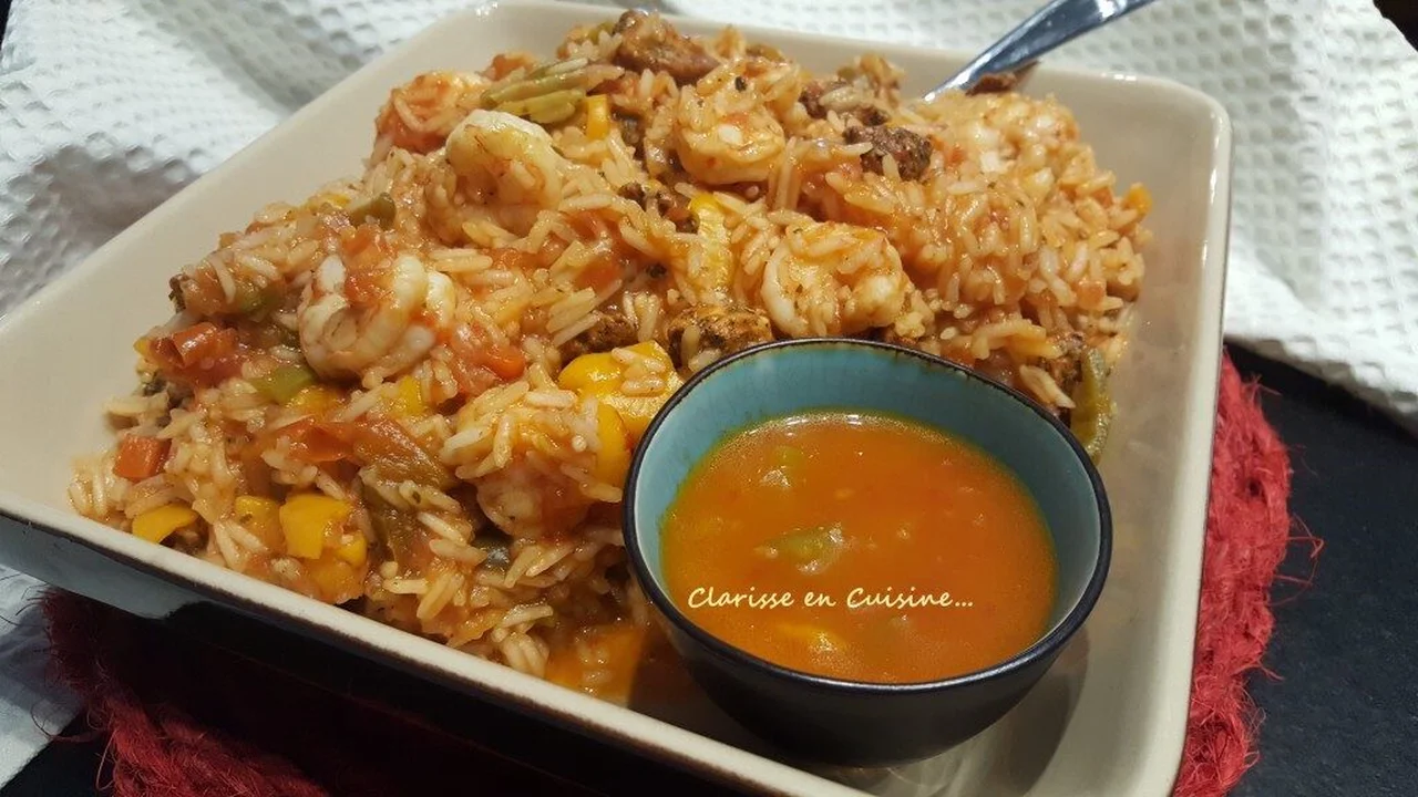 Jambalaya de poulet crevettes au Thermomix