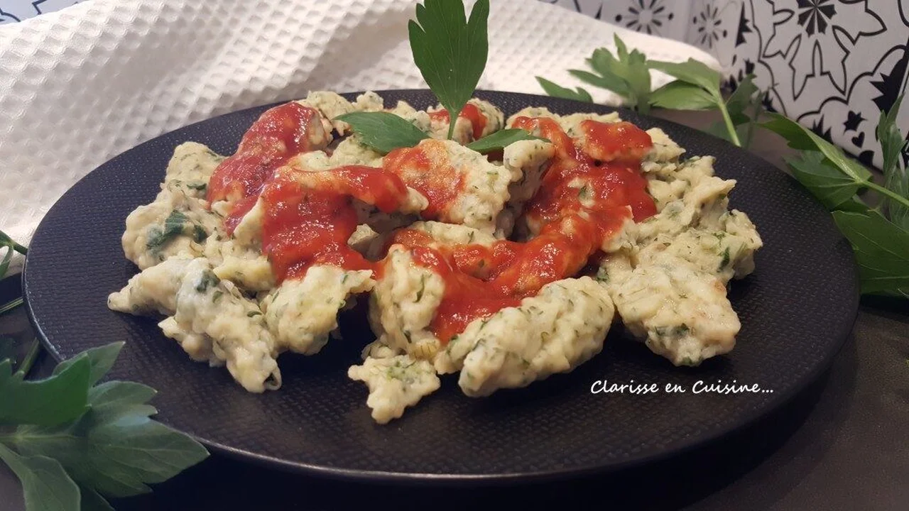 Knepfles alsaciens verts aux herbes