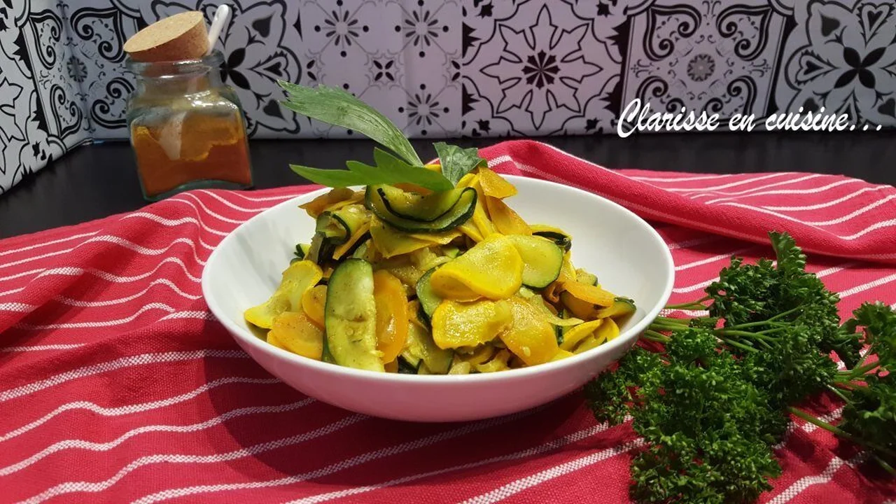 Panaché de courgettes et carottes au curry