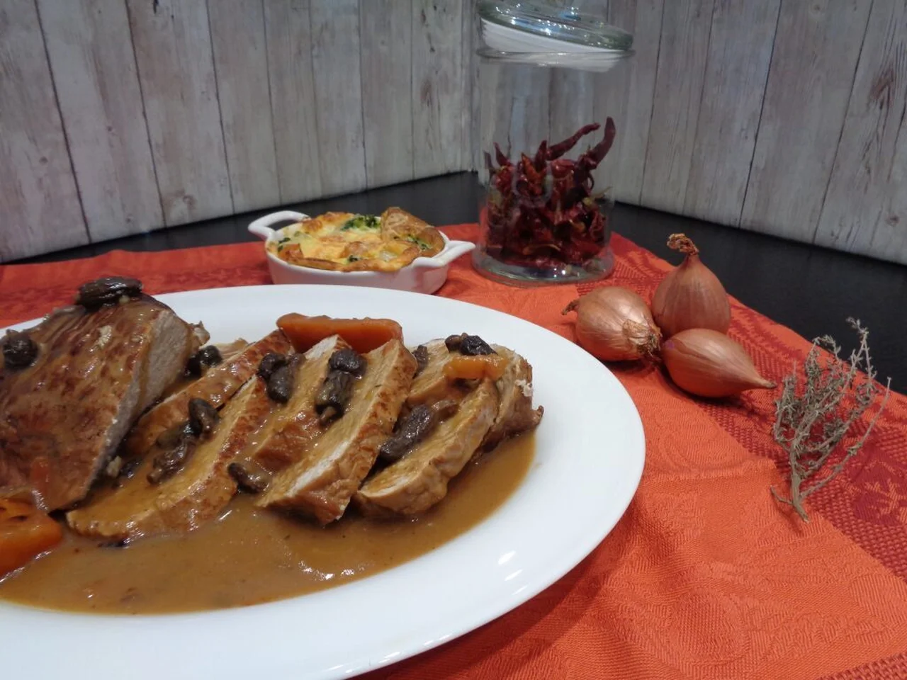 Rôti de veau aux morilles
