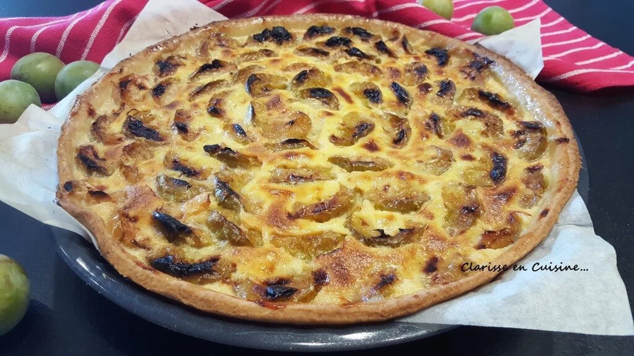 Tarte aux Reine-Claude et à la fève Tonka