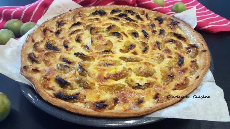 Tarte aux Reine-Claude et à la fève Tonka