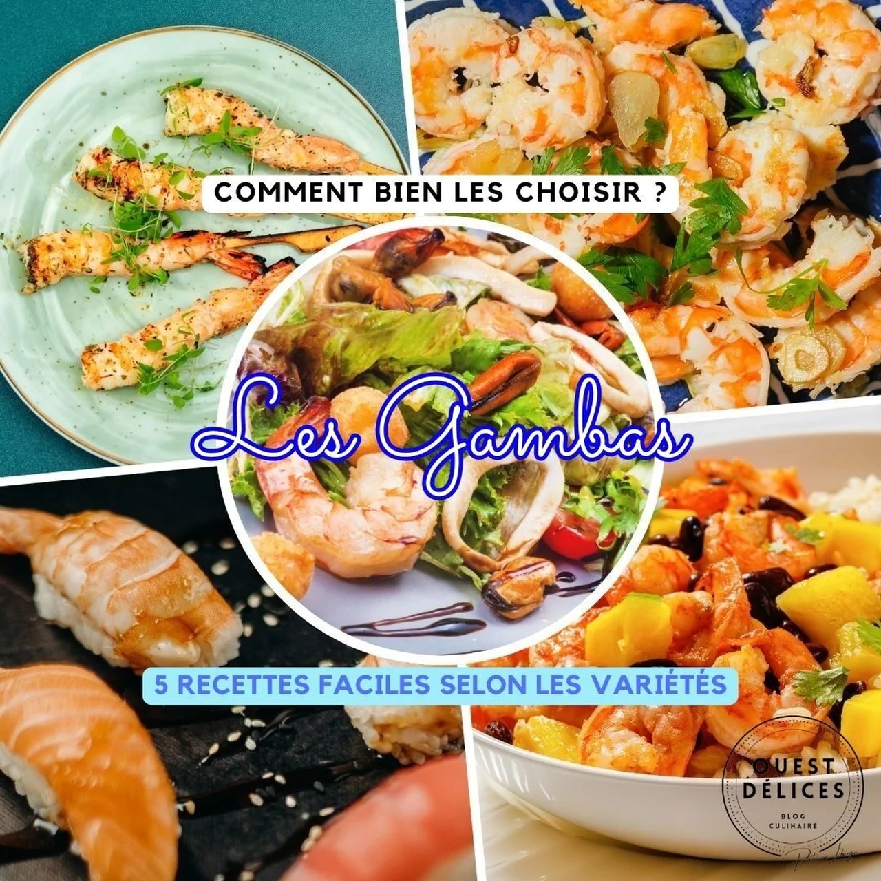 Gambas tigre noir grillées à l'ail et au persil