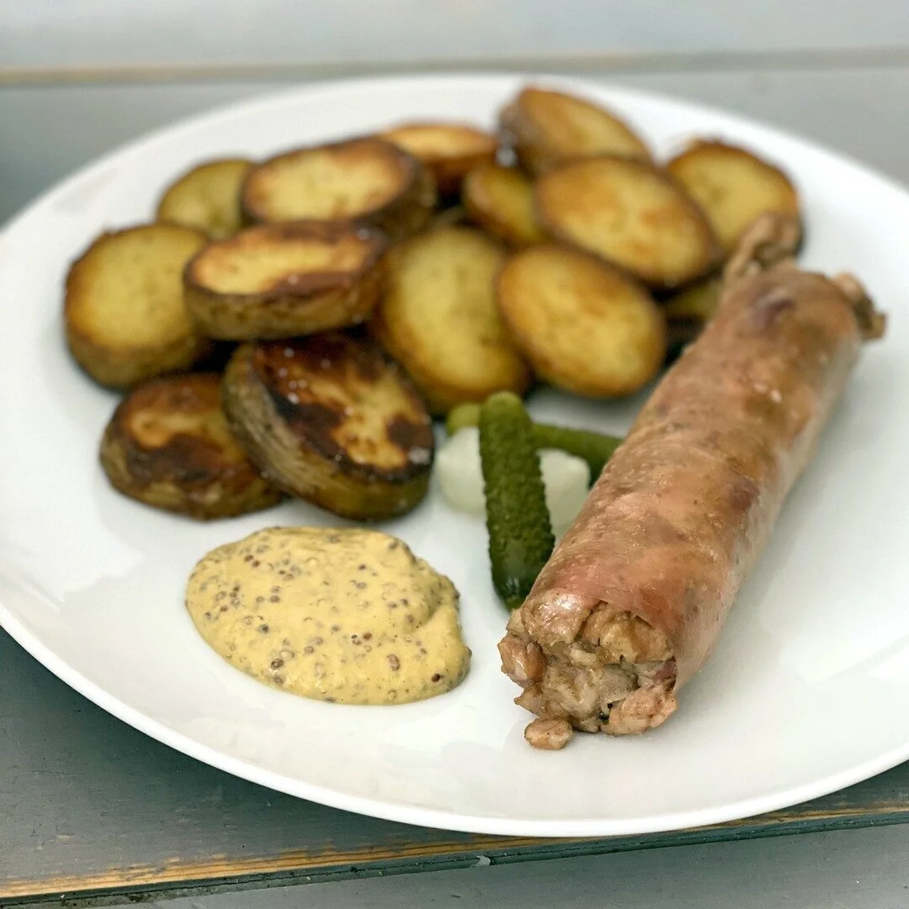 L'andouillette et sa sauce moutarde