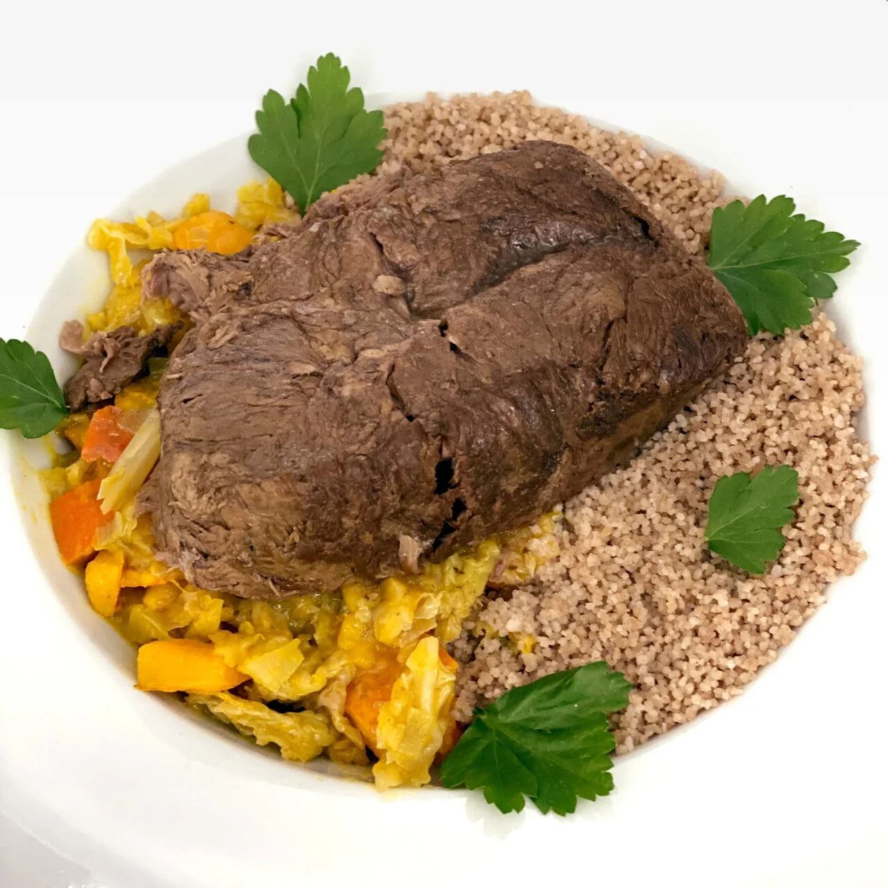 Paleron et couscous de sarrasin