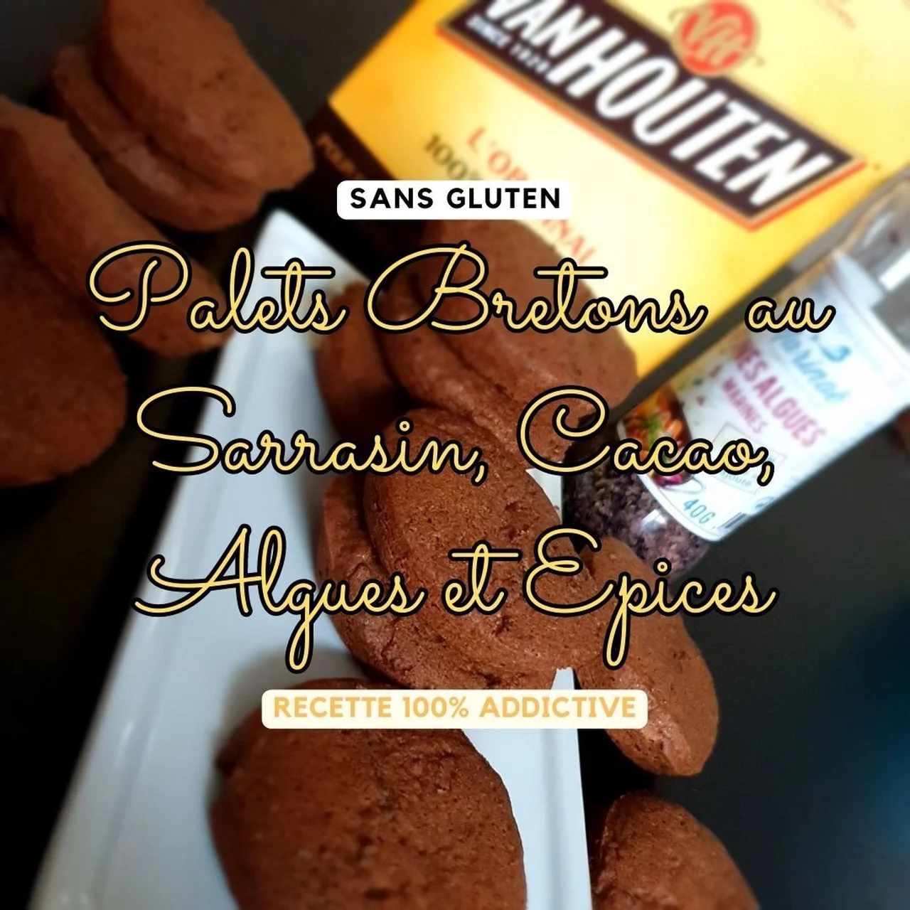 Palets sablés bretons sarrasin, cacao et épices