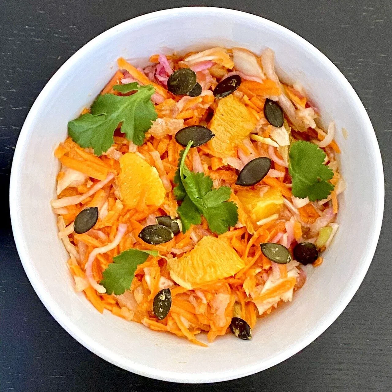 Salade de fenouil, carotte, daïkon et agrumes