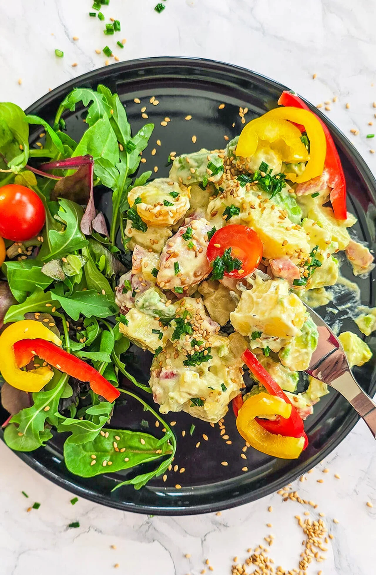 Salade de pommes de terre froide