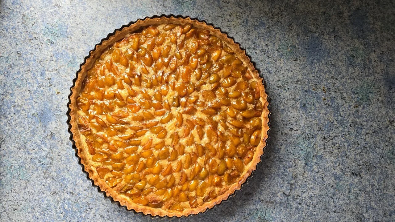 Tarte aux mirabelles et crème d'amande
