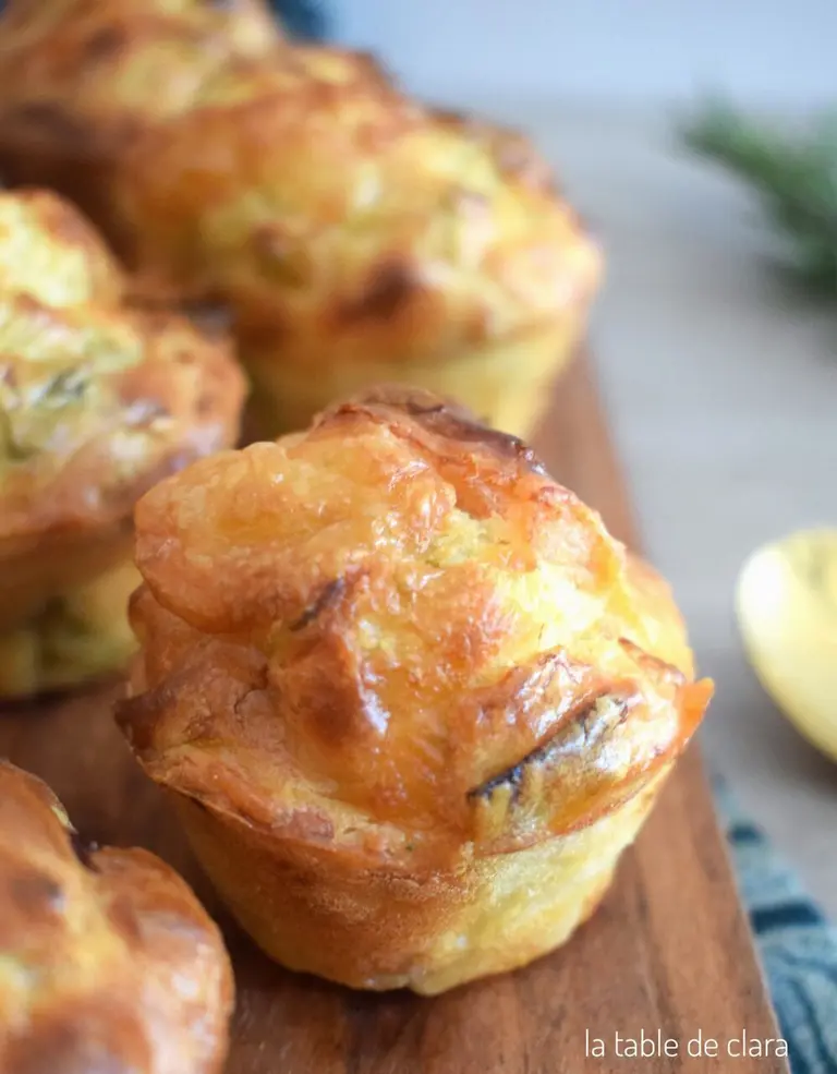 Muffins poireaux saumon fumé