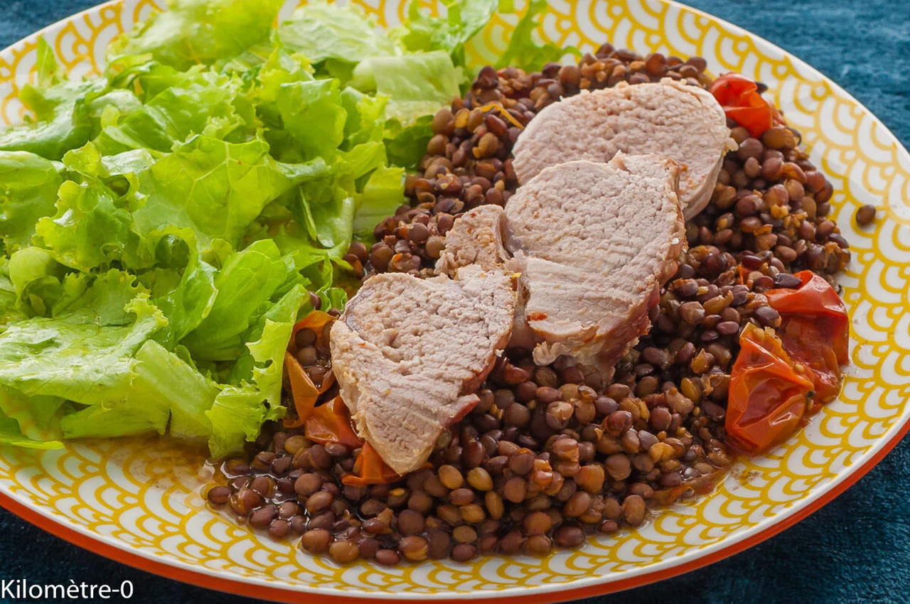 Filet mignon de porc aux lentilles