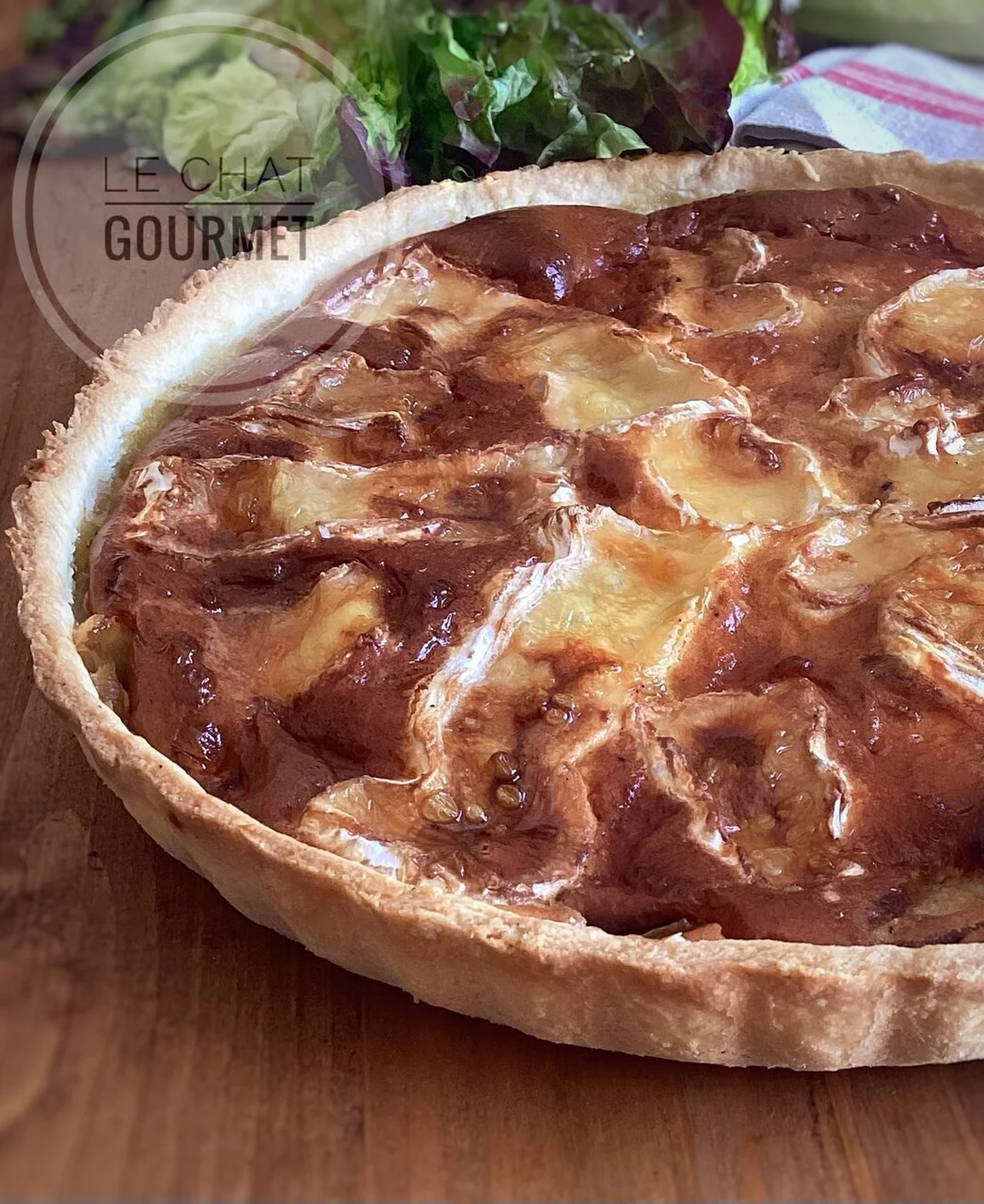 Tarte normande camembert et endives caramélisées