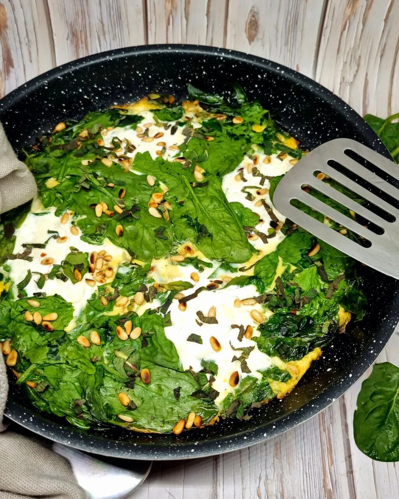 Frittata épinards et burrata