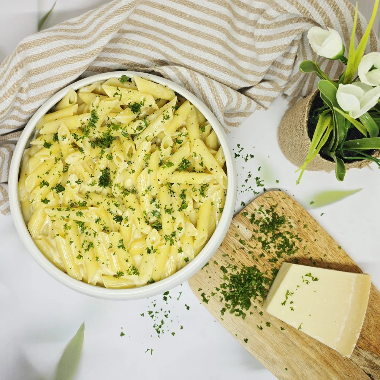 Pâtes crémeuses au parmesan