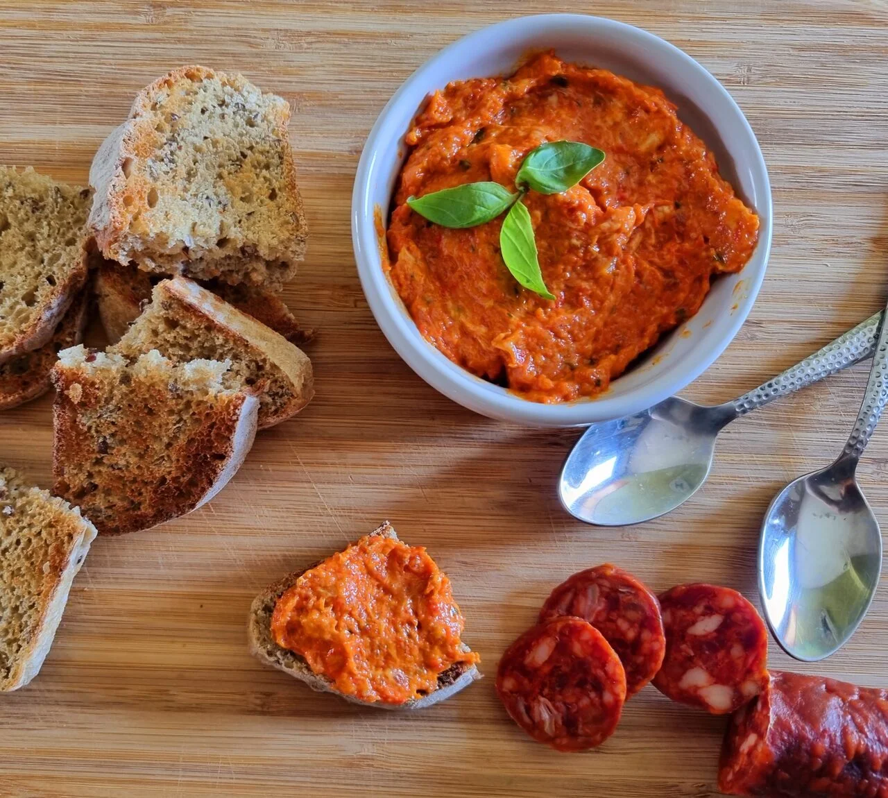 Tartinade chorizo poivrons