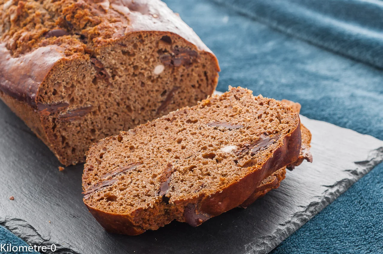 Gâteau du matin aux trois farines et au chocolat
