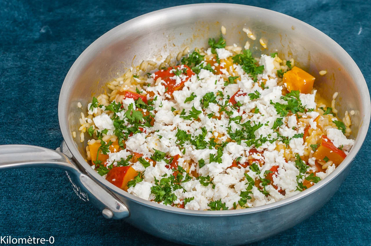 Risotto au potimarron et à la féta