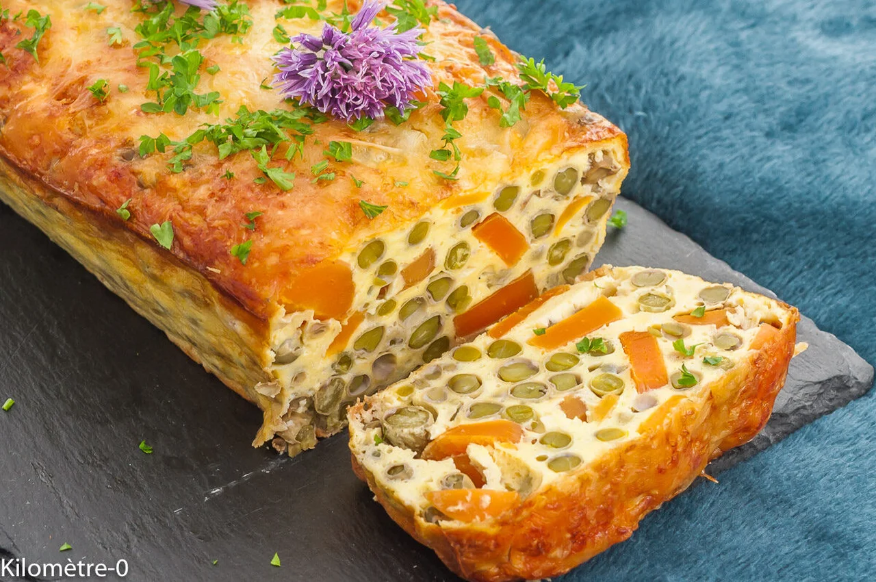 Terrine aux petits pois et carottes