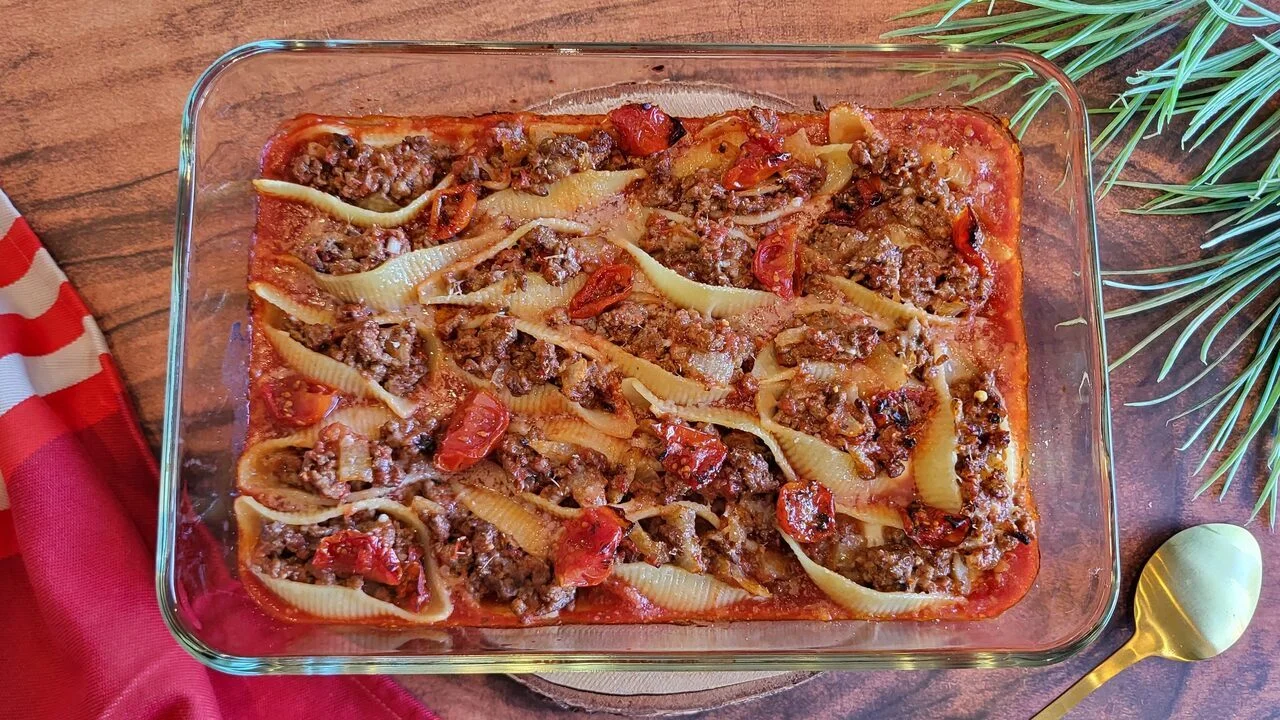 Conchiglionis à la sauce bolognaise et mozzarella