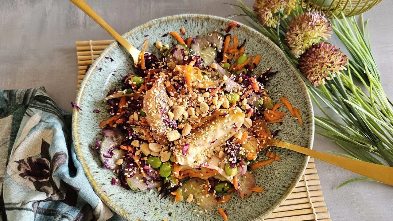 Salade de gyozas