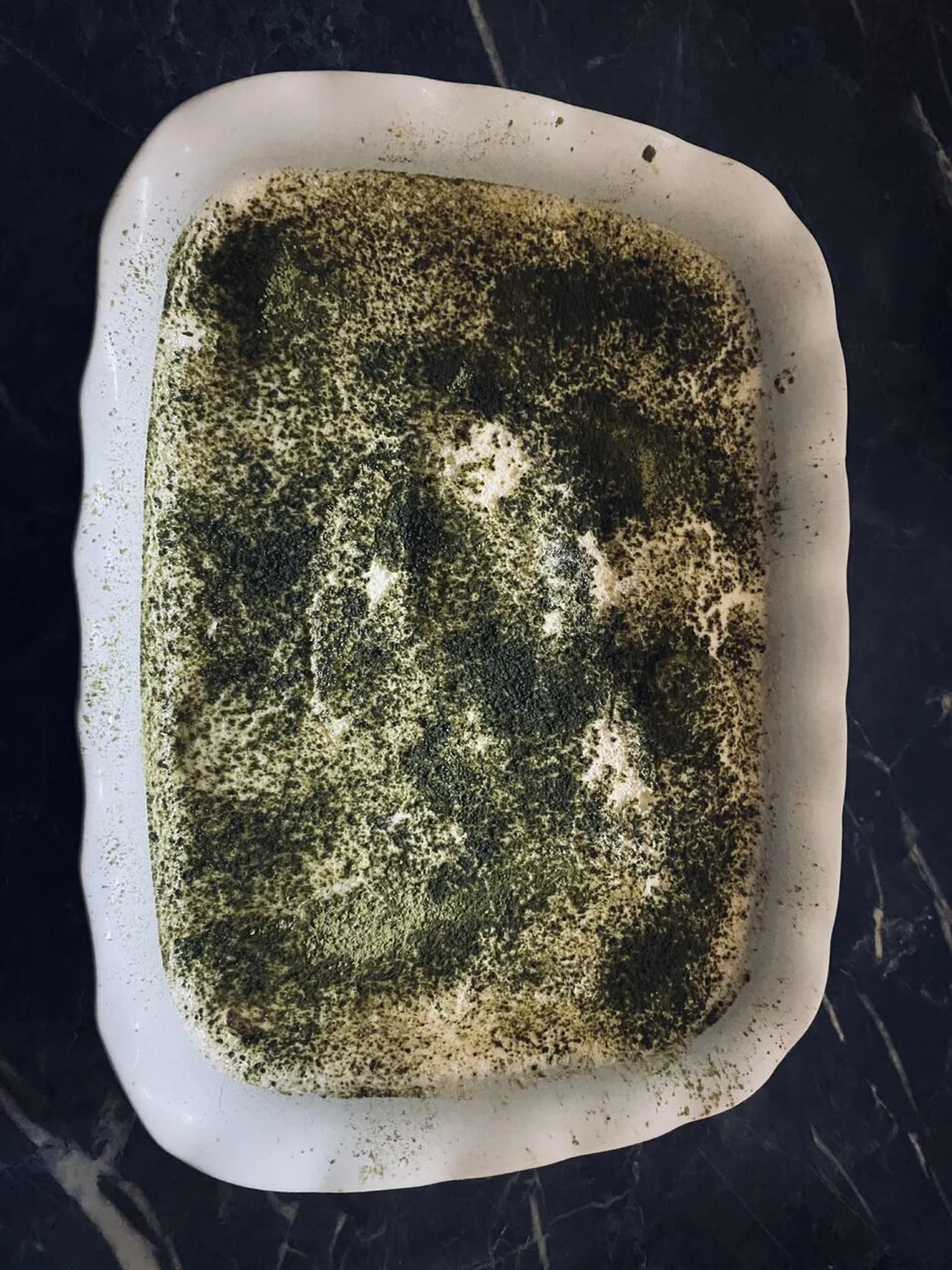 Tiramisu aux poires et thé matcha