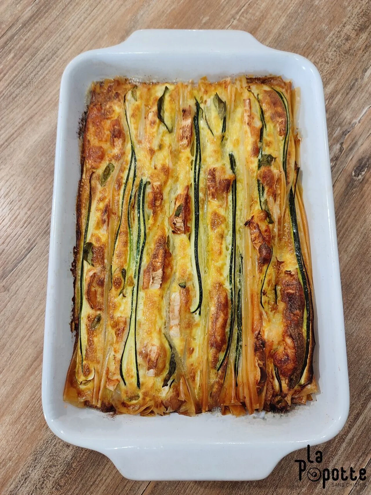 Crinkle courgette chèvre basilic