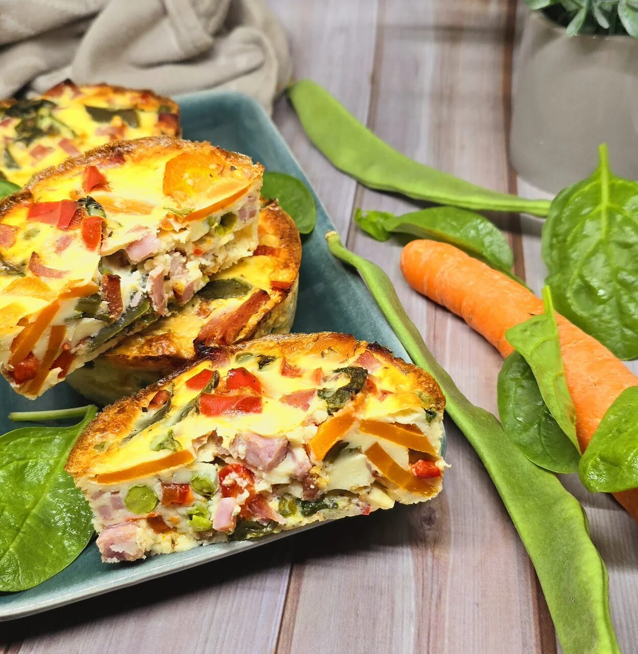 Clafoutis de jardinière et jambon