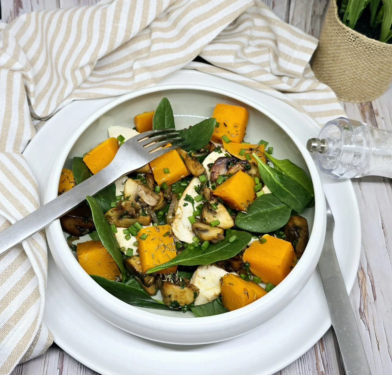 Salade de poulet et butternut