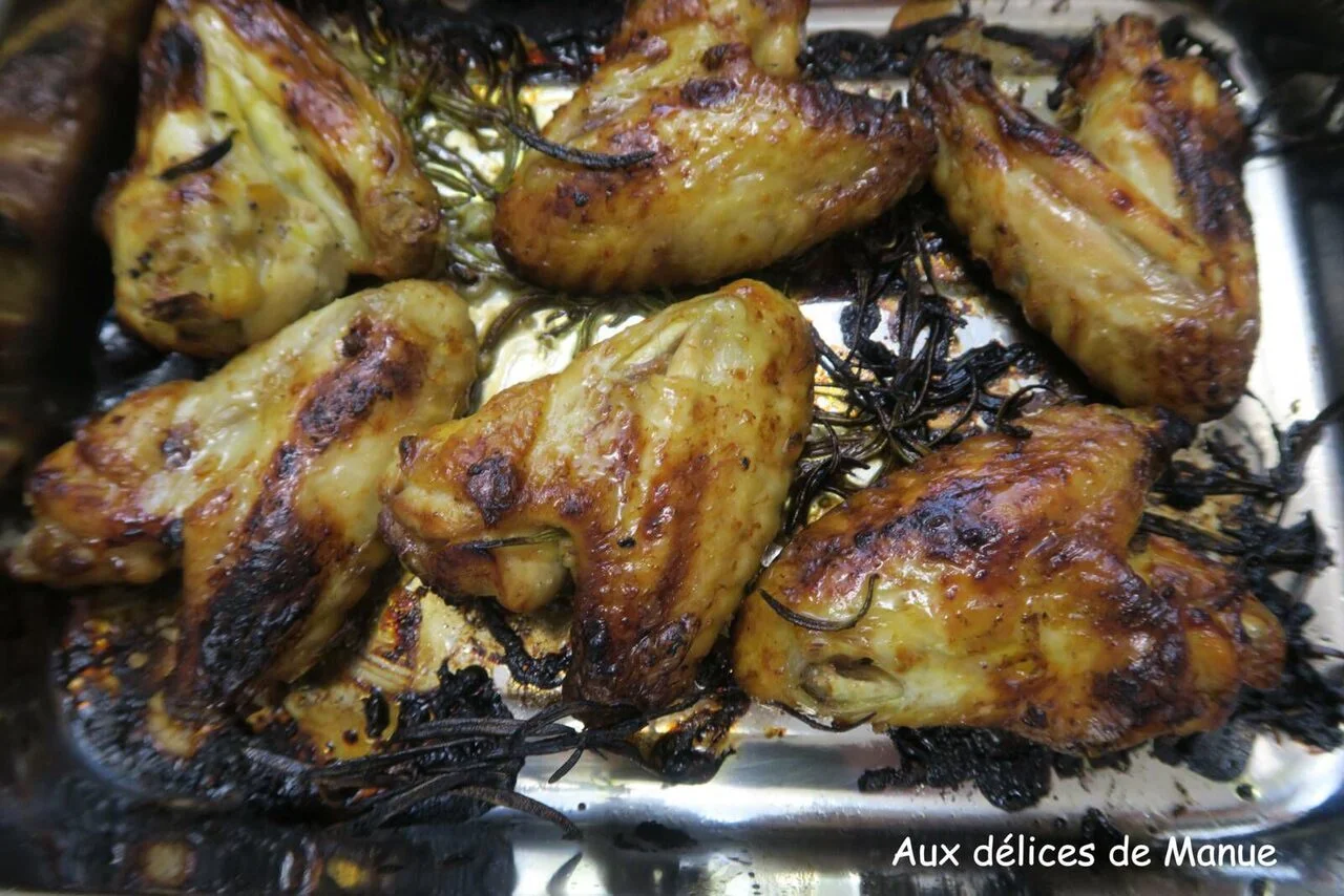 Ailes de poulet au citron et romarin