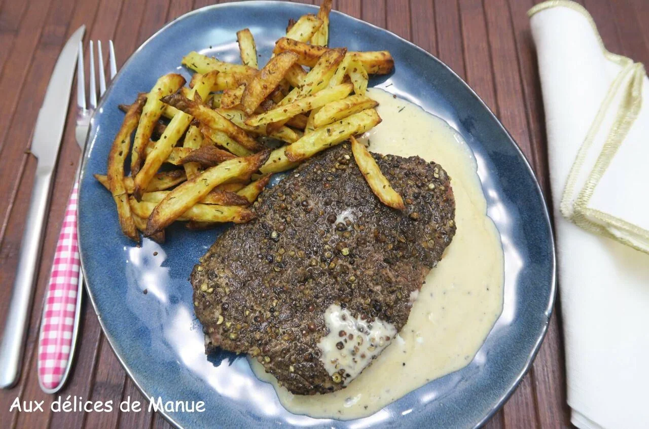 Filet de boeuf en sauce au poivre noir