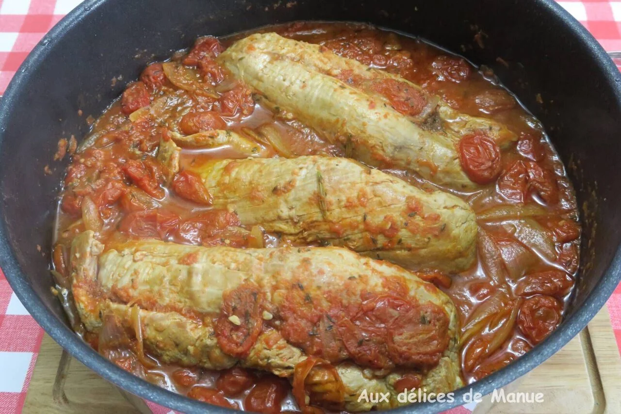 Filet mignon en sauce tomates séchées et échalotes