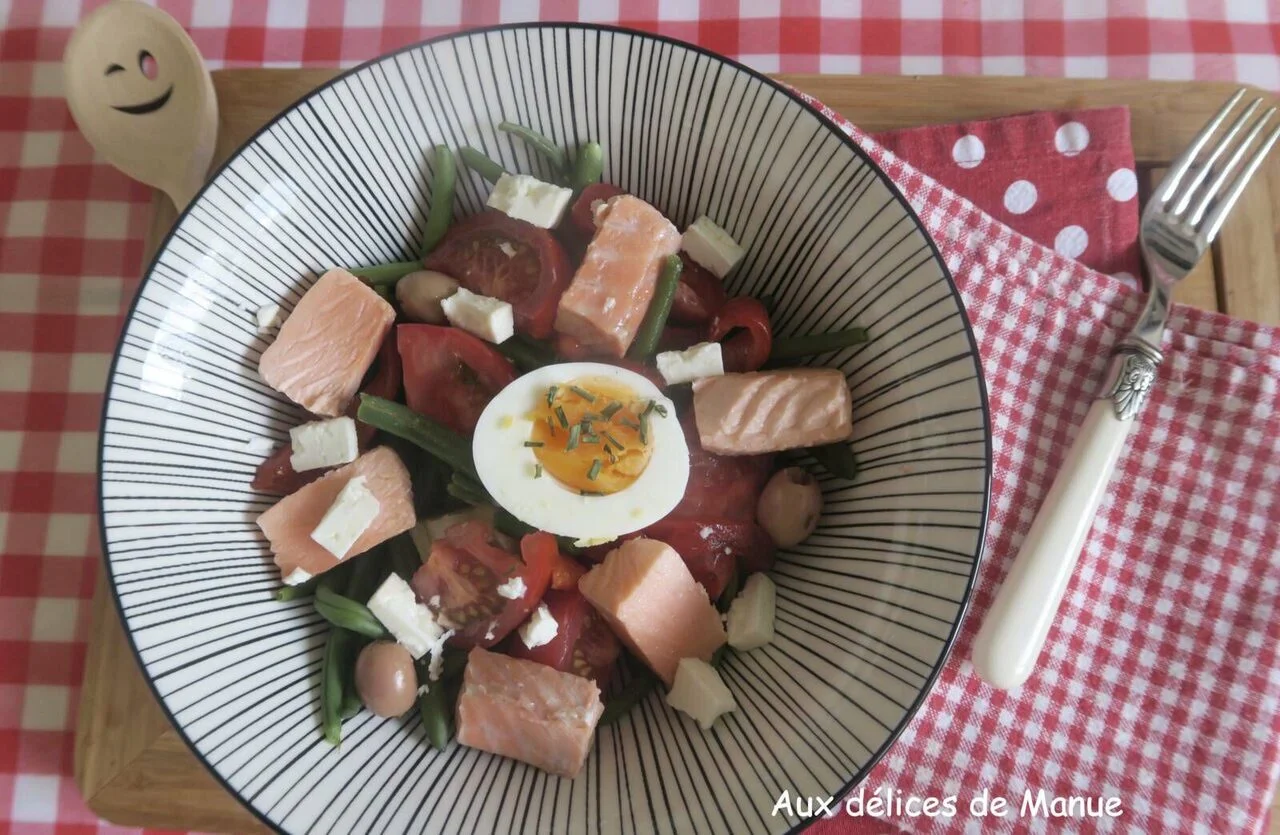 Salade de saumon aux légumes et pommes de terre