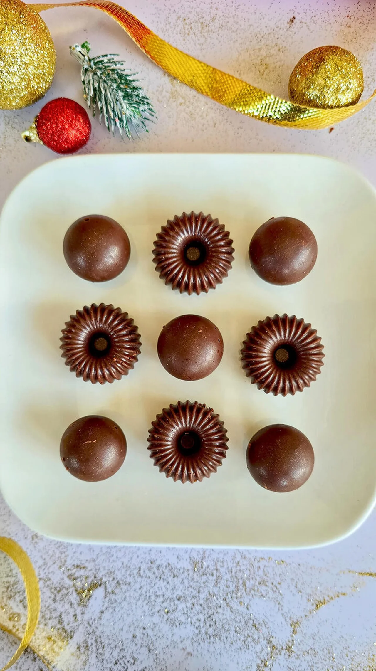 Bonbons de Noël au chocolat