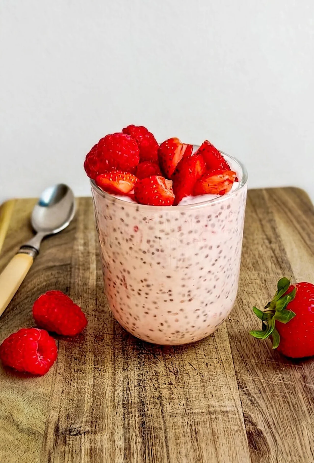 Chia pudding fraise-framboise