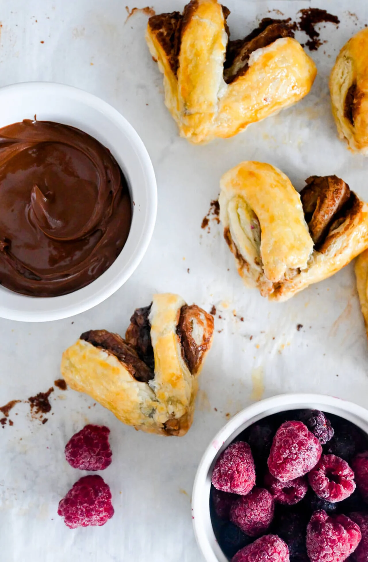 Cœurs feuilletés au Nutella ultra facile