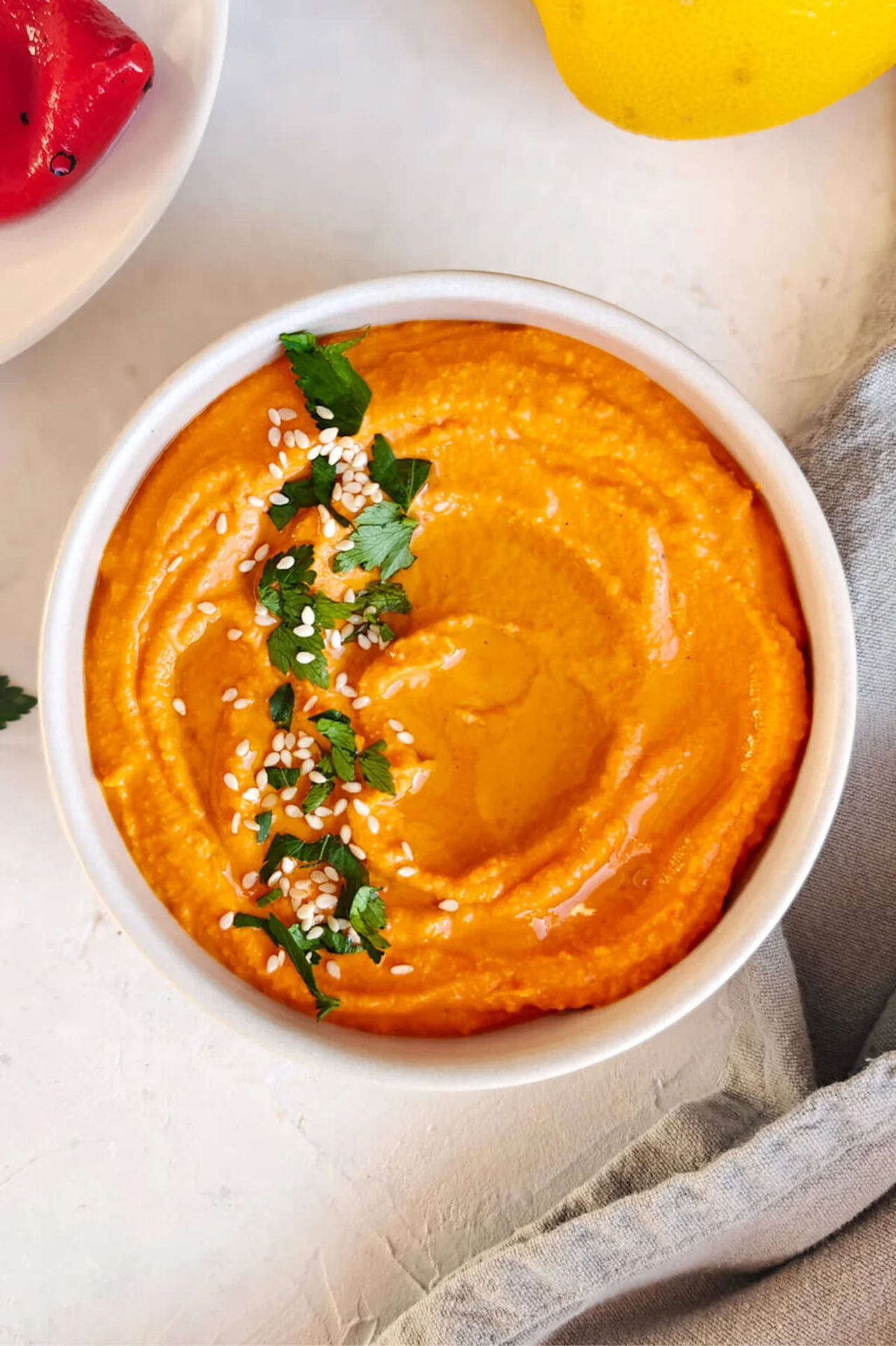 Houmous aux poivrons grillés facile