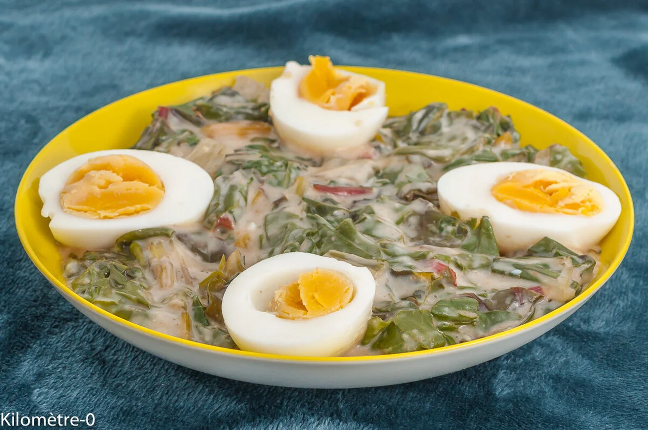 Blettes à la béchamel et aux œufs durs