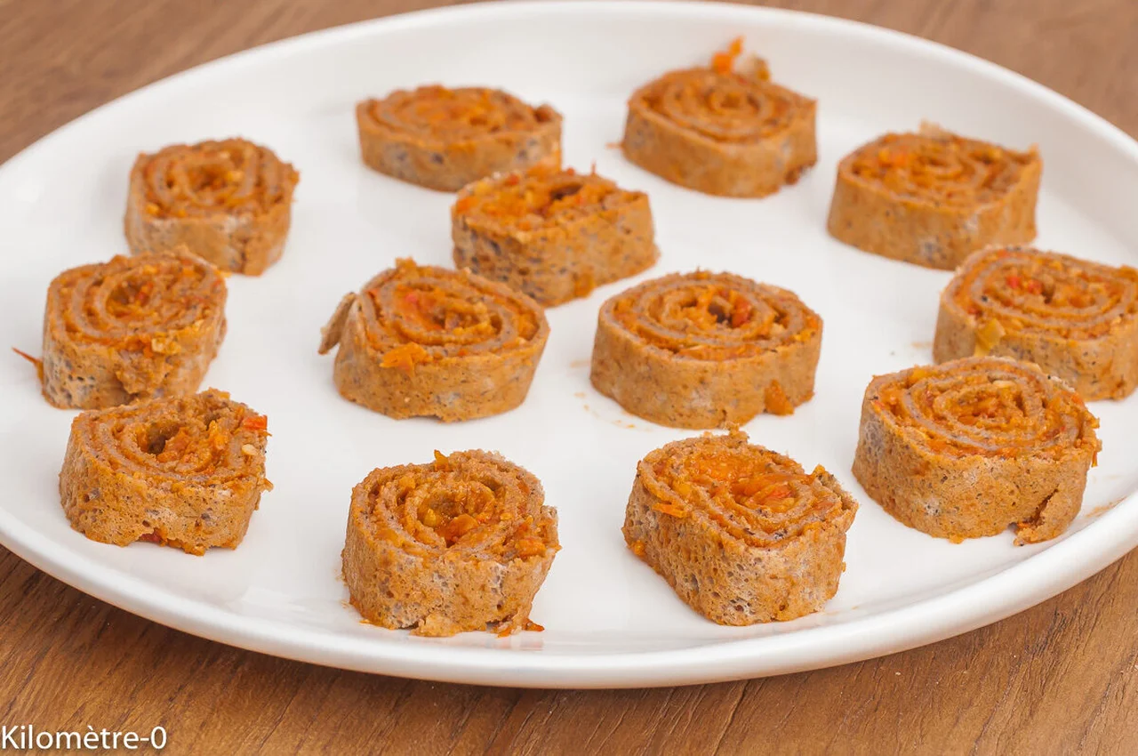 Roulés de sarrasin au tartinade de légumes