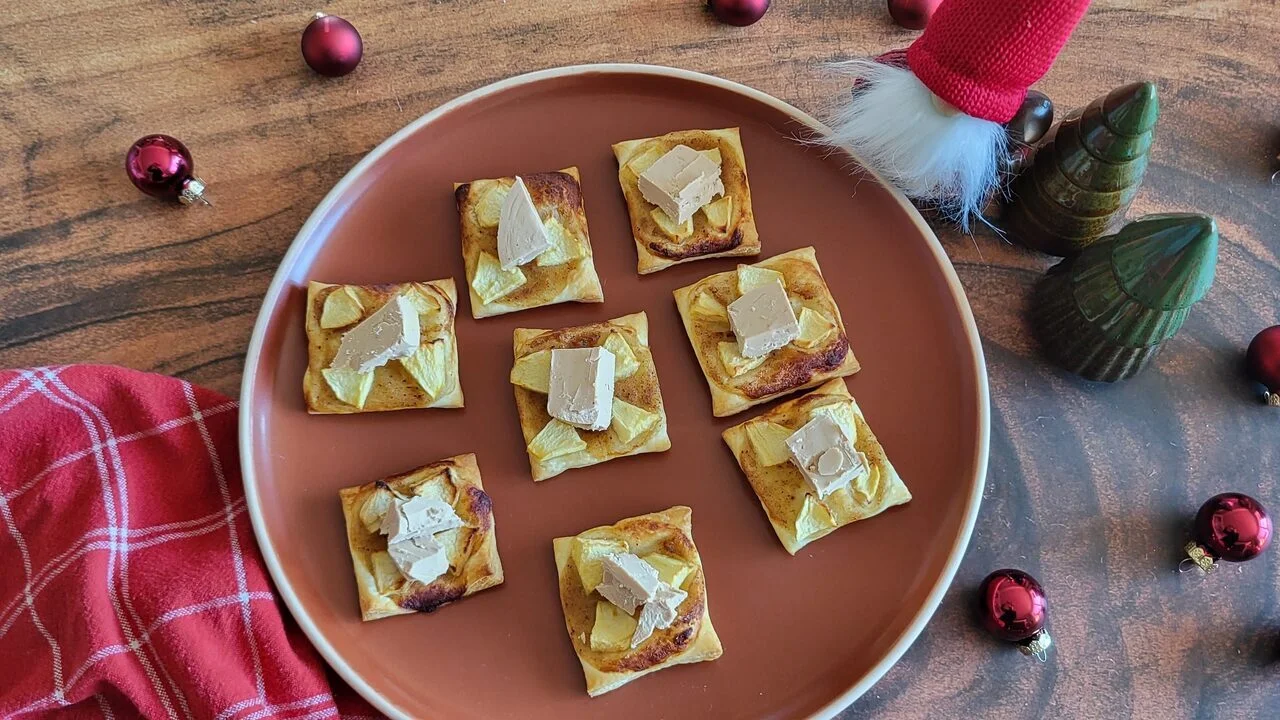 Mini-tartelettes pomme et foie gras
