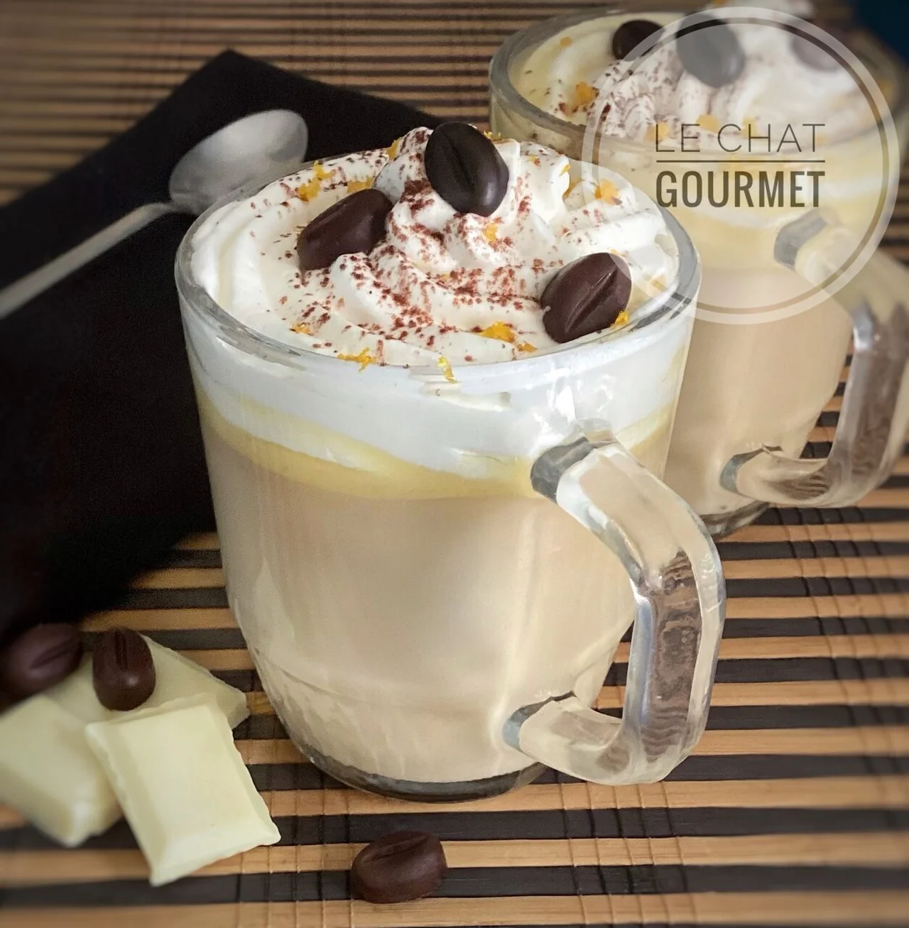 Mocha chocolat blanc, orange et cannelle