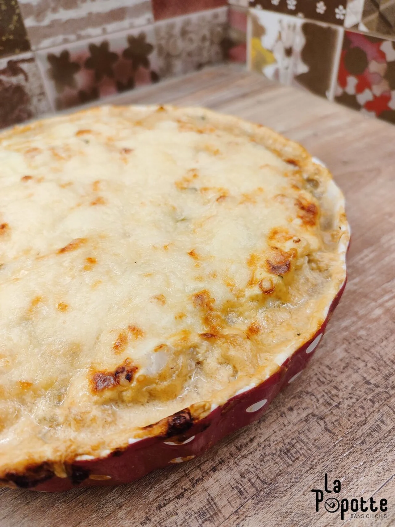 Gratin fondant de poireaux et cabillaud