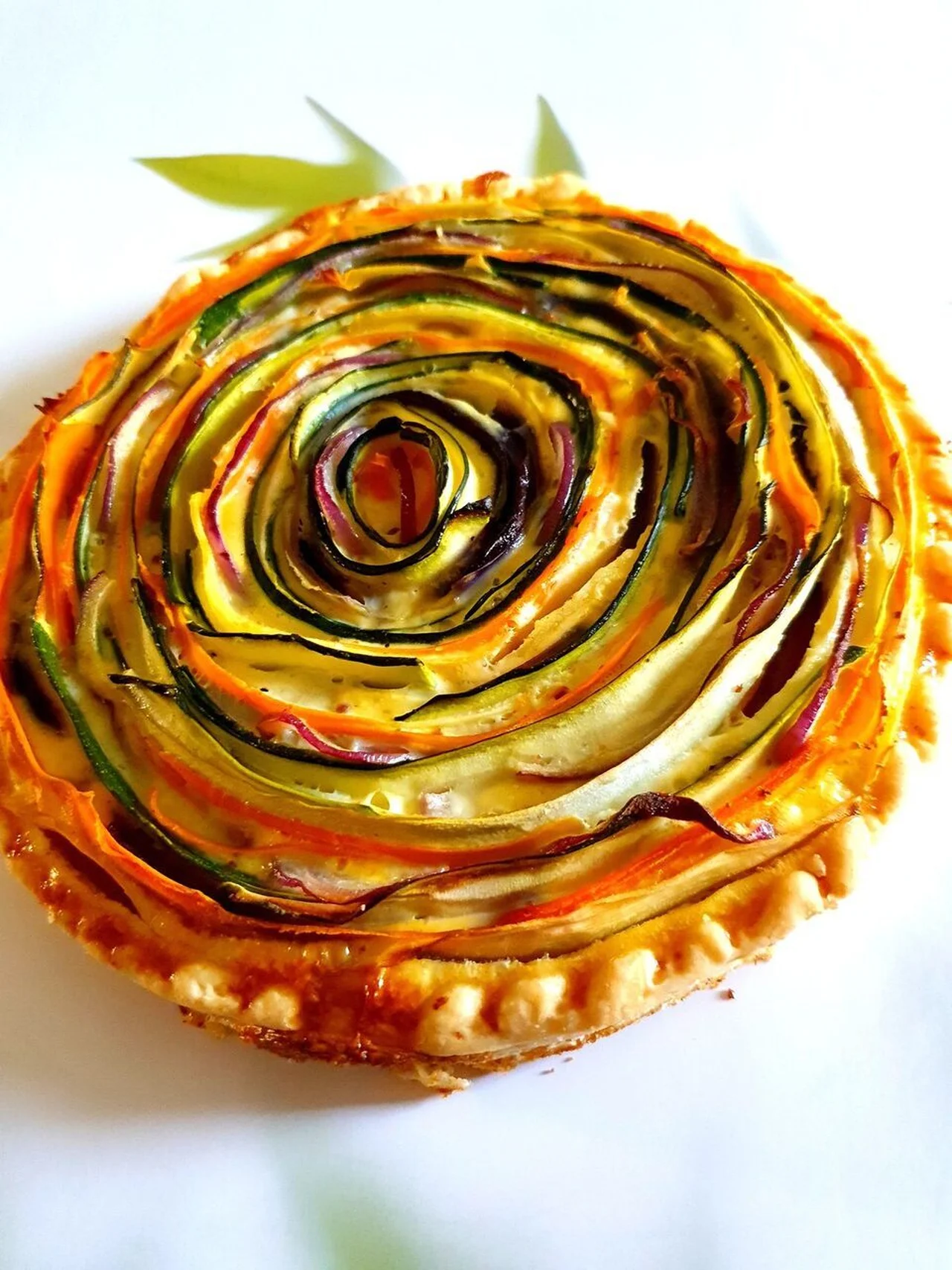 Tarte aux rubans de légumes