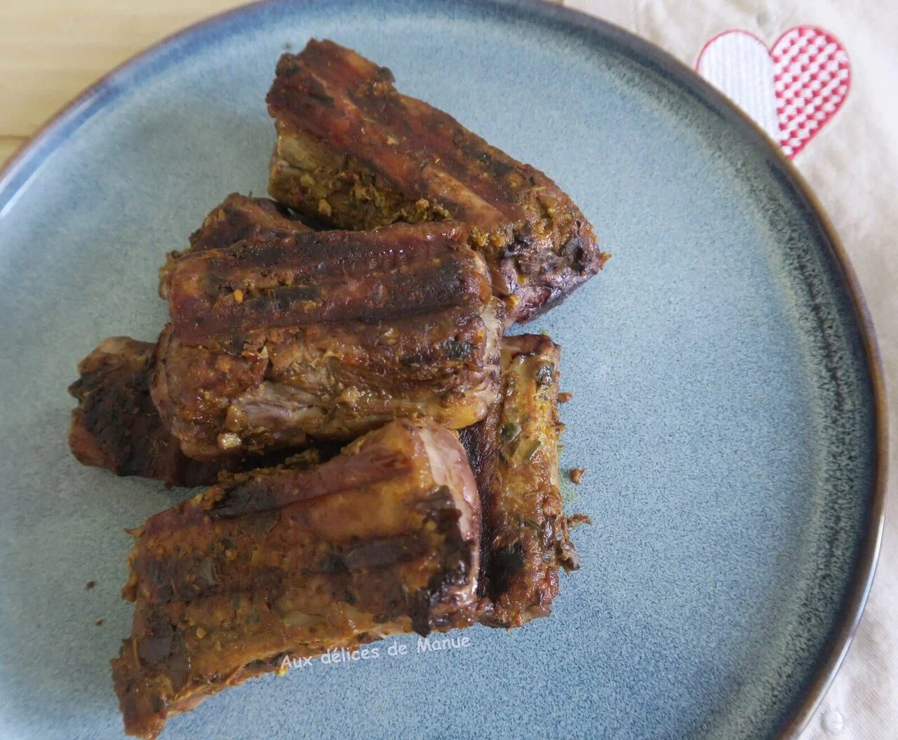 Ribs de porc au curry au grill-plancha
